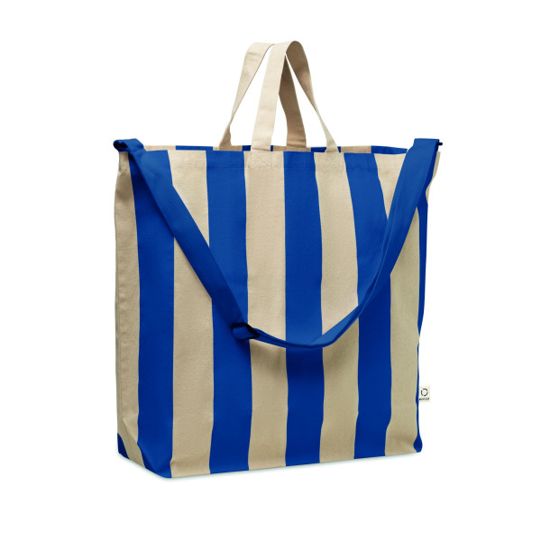 Sac de plage XL 280gr/m² LAGUNA en coton et polyester recyclé - Accessoire écologique et résistant - Fiche produit BCM Goodies