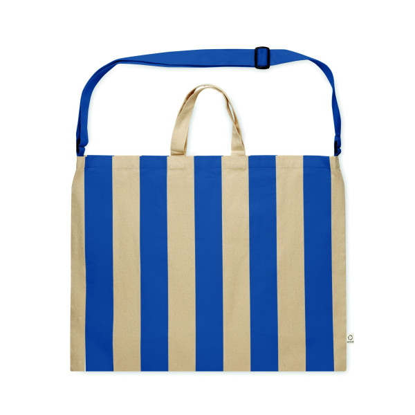 Sac de plage XL 280gr/m² LAGUNA en coton et polyester recyclé - Accessoire écologique et résistant - Fiche produit BCM Goodies