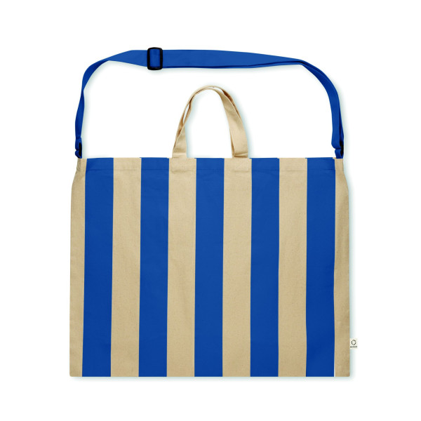 Sac de plage XL 280gr/m² LAGUNA en coton et polyester recyclé - Accessoire écologique et résistant - Fiche produit BCM Goodies