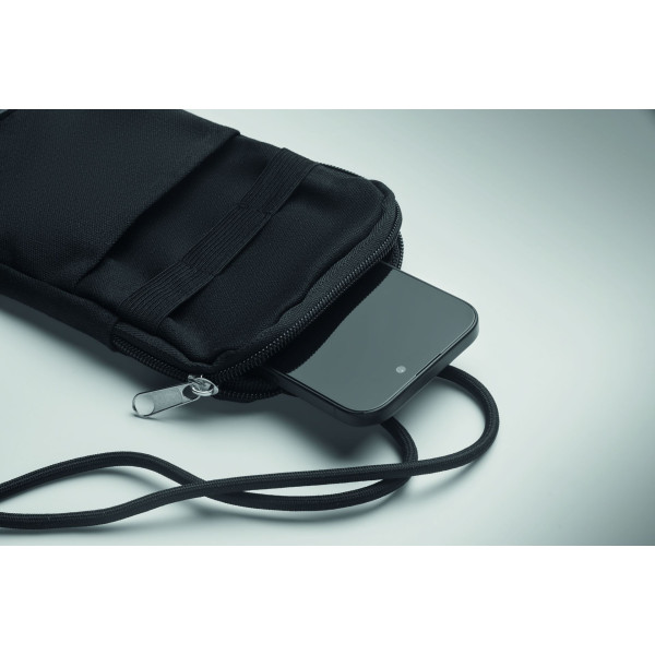 Sacoche pour smartphone en coton recyclé - Personnalisable avec logo - BCM Goodies