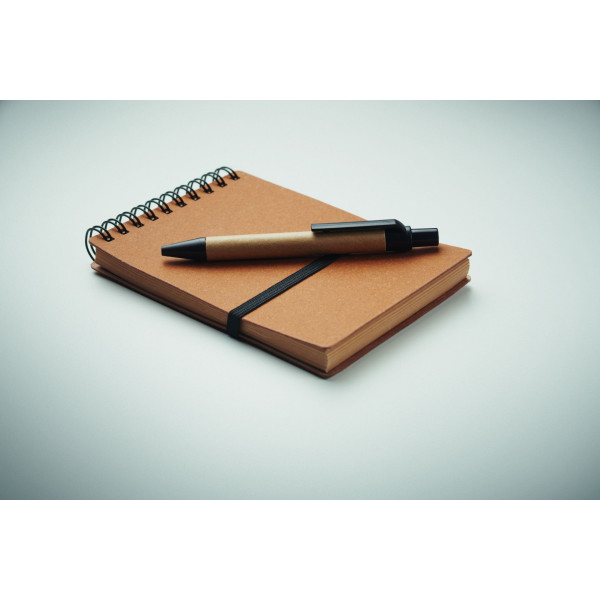 Ensemble Cahier recyclé et stylo à bille NOTIE - BCM Goodies