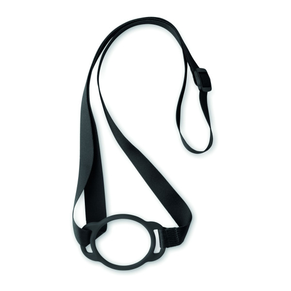 Lanyard porte-gobelet 6cm LANCUP en silicone de haute qualité - BCM Goodies