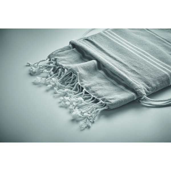 Fouta et sac assorti HAMMA en coton et polyester recyclés - BCM Goodies