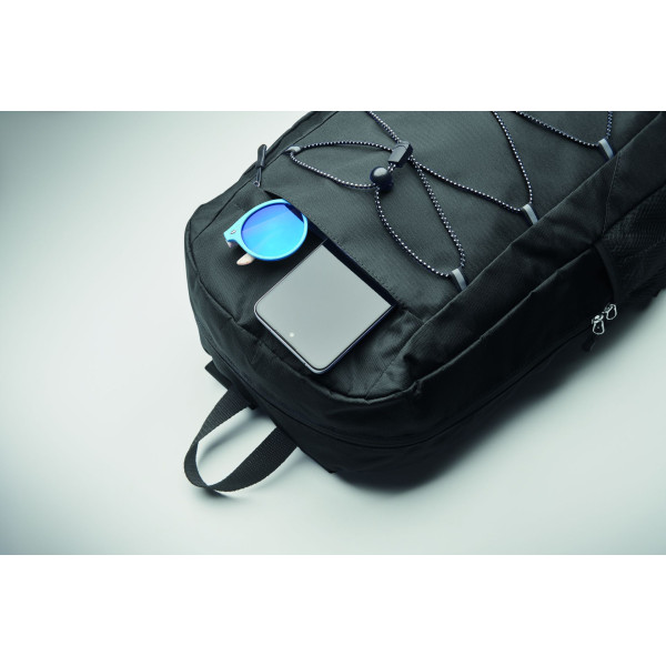 Sac à dos polyester 600D RPET HIGE - Accessoire pratique pour le quotidien | Personnalisable avec logo - BCM Goodies