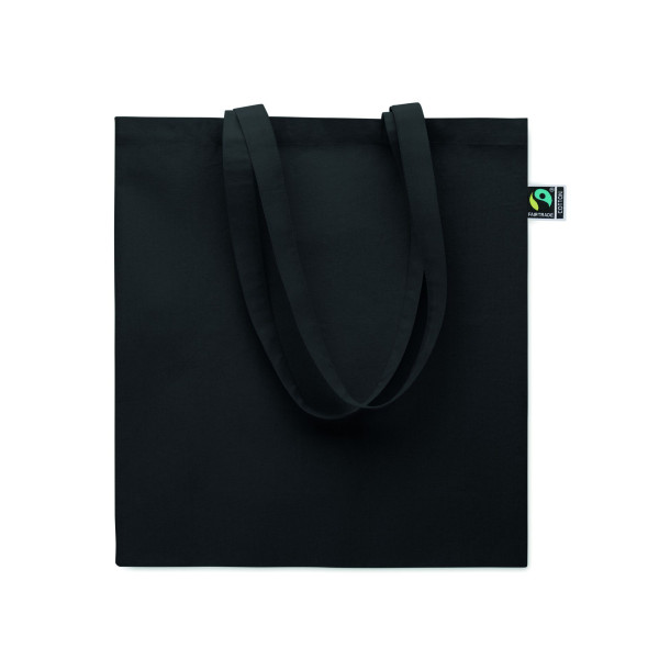Sac shopping en coton avec soufflet et longues anses - Commerce équitable - 180 gr/m² - Idéal pour la communication d'entre