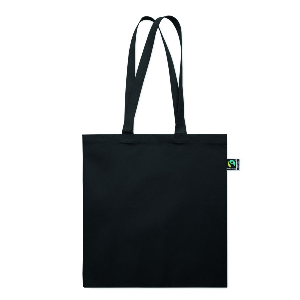 Sac shopping en coton avec soufflet et longues anses - Commerce équitable - 180 gr/m² - Idéal pour la communication d'entre