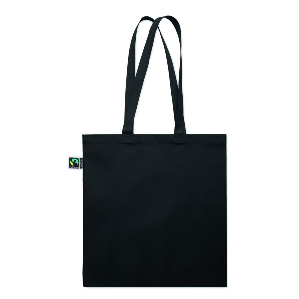 Sac shopping en coton avec soufflet et longues anses - Commerce équitable - 180 gr/m² - Idéal pour la communication d'entre