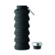 Bouteille pliable 500ml KOLAPSI en silicone avec couvercle en acier inoxydable - Personnalisable avec logo - Idéal pour le sport
