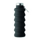 Bouteille pliable 500ml KOLAPSI en silicone avec couvercle en acier inoxydable - Personnalisable avec logo - Idéal pour le sport