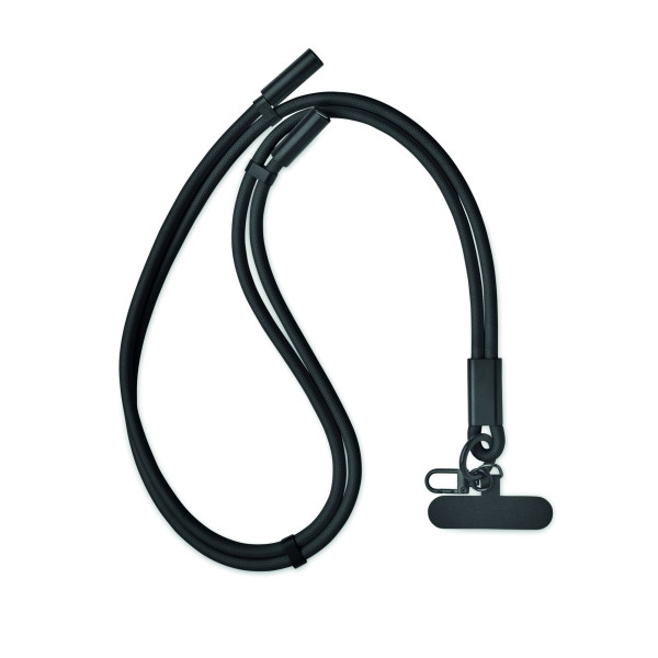 Cordon de charge et de transfert de données de 60W en RPET avec porte-cordon de téléphone et porte clés - BCM Goodies