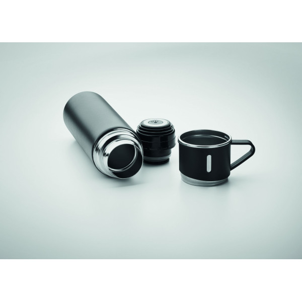 Bouteille double paroi 420 ml TONIA - Acier inoxydable de haute qualité - Idéal pour boissons chaudes ou froides - Personnalisab