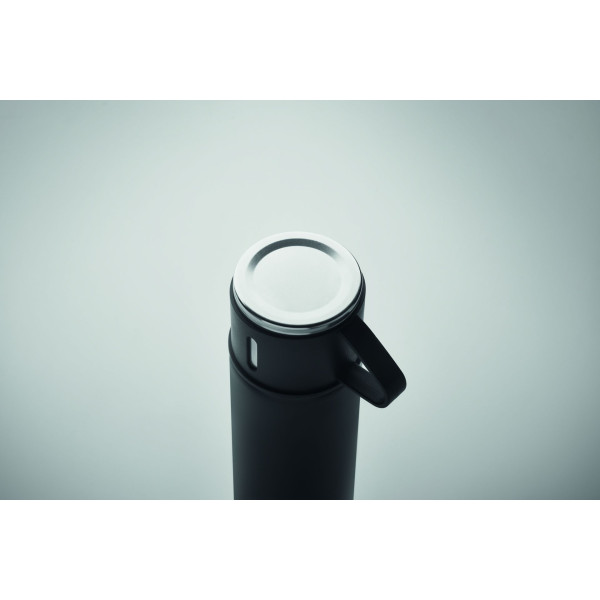 Bouteille double paroi 420 ml TONIA - Acier inoxydable de haute qualité - Idéal pour boissons chaudes ou froides - Personnalisab