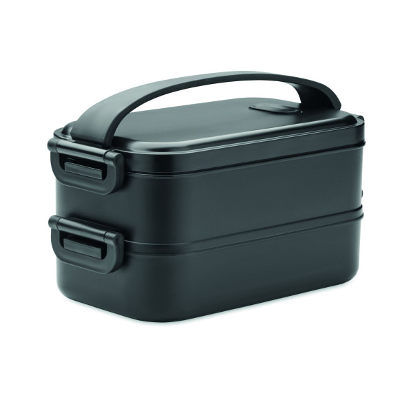 Boîte à lunch en PP recyclé IDOLUNCH - Boîte repas durable et pratique - 800 ml (2x) - BCM Goodies