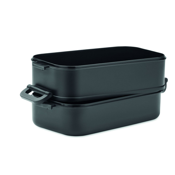 Boîte à lunch en PP recyclé IDOLUNCH - Boîte repas durable et pratique - 800 ml (2x) - BCM Goodies