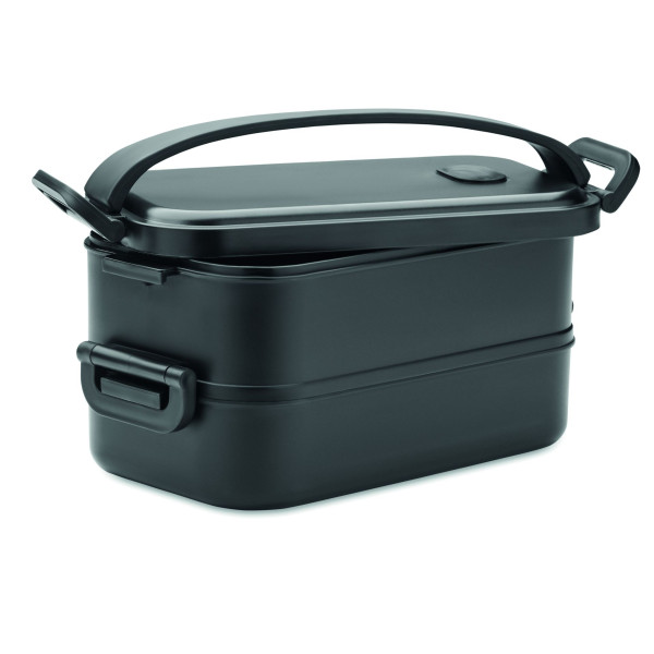 Boîte à lunch en PP recyclé IDOLUNCH - Boîte repas durable et pratique - 800 ml (2x) - BCM Goodies