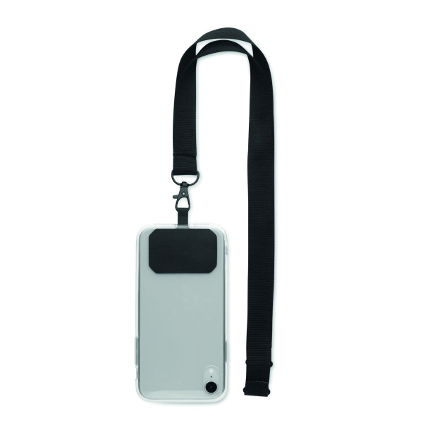 Lanyard porte-téléphone en polyester de haute qualité avec attache de sécurité - BCM Goodies