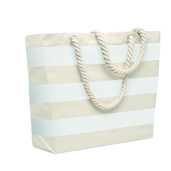 Sac de plage en coton 220 gr/m² HEAVEN STRIPE - Accessoire indispensable pour plage et shopping