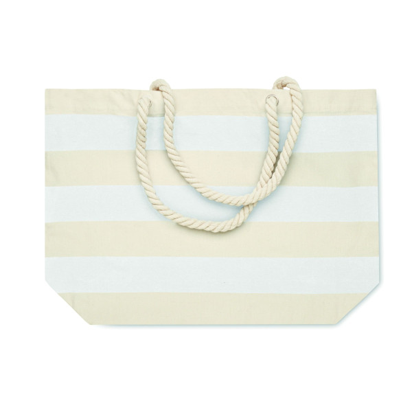 Sac de plage en coton 220 gr/m² HEAVEN STRIPE - Accessoire indispensable pour plage et shopping