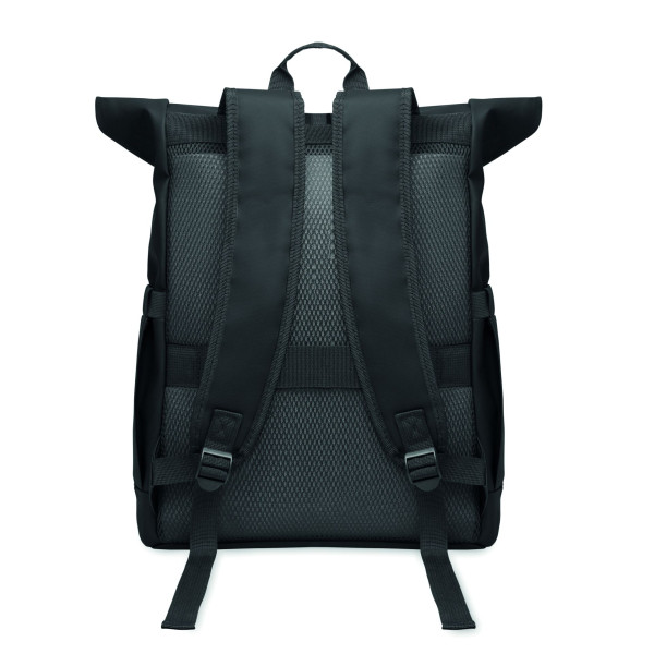 Sac à dos pour ordinateur portable en polyester 600D RPET et PU avec doublure en polyester RPET - BCM Goodies