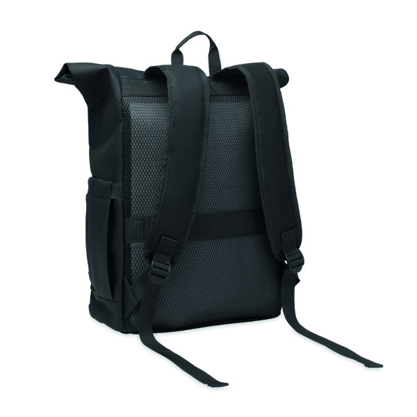 Sac à dos pour ordinateur portable en polyester 600D RPET et PU avec doublure en polyester RPET - BCM Goodies
