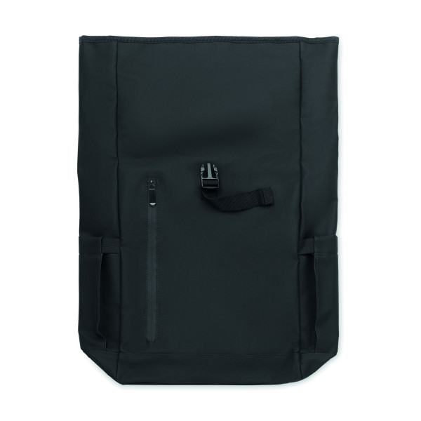 Sac à dos pour ordinateur portable en polyester 600D RPET et PU avec doublure en polyester RPET - BCM Goodies