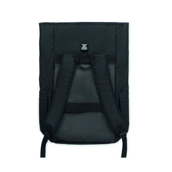 Sac à dos pour ordinateur portable en polyester 600D RPET et PU avec doublure en polyester RPET - BCM Goodies