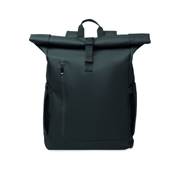 Sac à dos pour ordinateur portable en polyester 600D RPET et PU avec doublure en polyester RPET - BCM Goodies