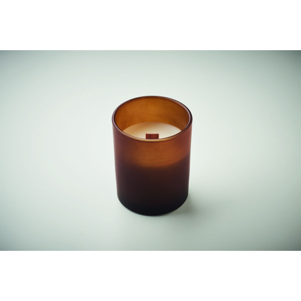 Bougie en cire végétale parfumée à la vanille 80 gr dans un pot en verre - BCM Goodies