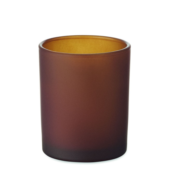 Bougie en cire végétale parfumée à la vanille 80 gr dans un pot en verre - BCM Goodies