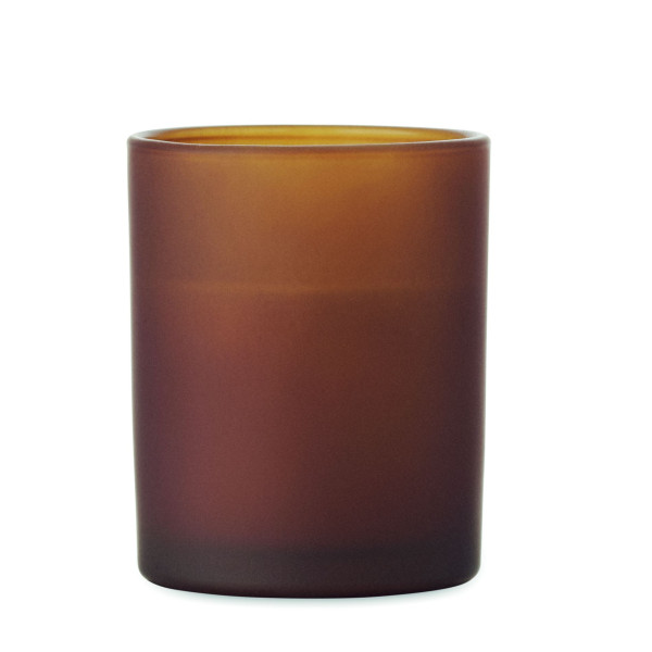 Bougie en cire végétale parfumée à la vanille 80 gr dans un pot en verre - BCM Goodies
