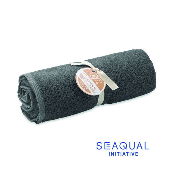 Serviette SEAQUAL® 100x170cm WATER - Serviette écologique en coton recyclé et polyester SEAQUAL® - BCM Goodies