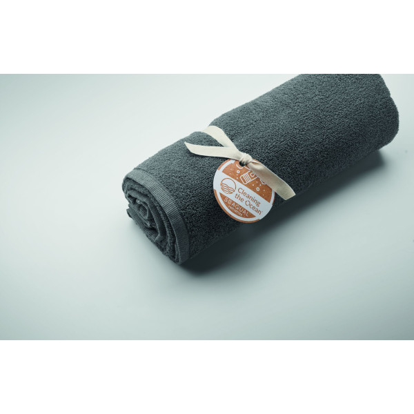 Serviette SEAQUAL® 100x170cm WATER - Serviette écologique en coton recyclé et polyester SEAQUAL® - BCM Goodies