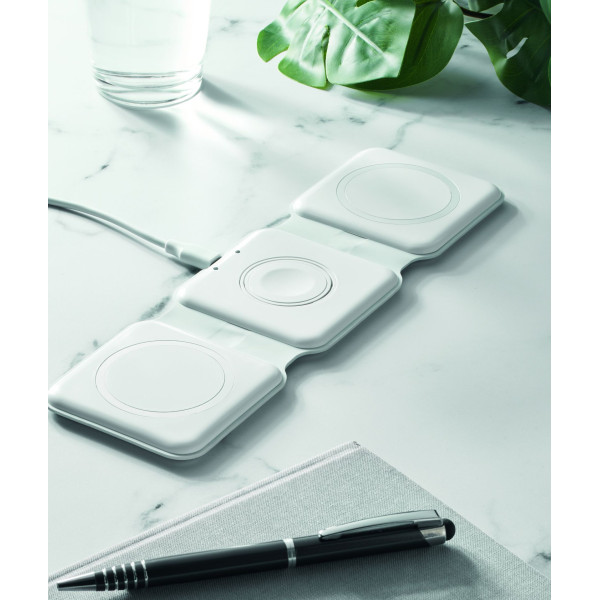 Station de charge pliable ORIO pour 3 appareils sans fil - Accessoire pratique et polyvalent - BCM Goodies