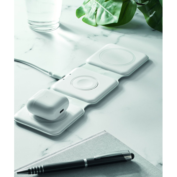 Station de charge pliable ORIO pour 3 appareils sans fil - Accessoire pratique et polyvalent - BCM Goodies