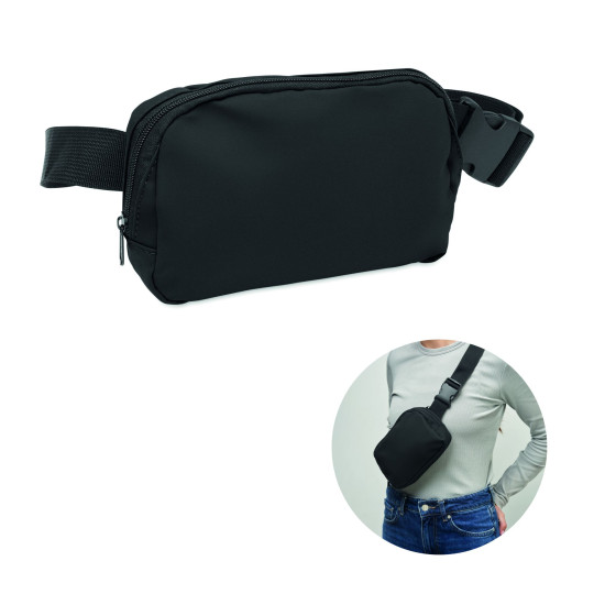 Sac cross body KOROVIN WAIST en PU souple et polyester 210D RPET - Personnalisation possible - Accessoire idéal pour professionn