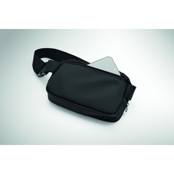 Sac cross body KOROVIN WAIST en PU souple et polyester 210D RPET - Personnalisation possible - Accessoire idéal pour professionn
