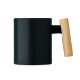 Mug en céramique avec poignée en bois - 320 ml - Personnalisable - Objet publicitaire pour entreprise