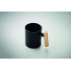 Mug en céramique avec poignée en bois - 320 ml - Personnalisable - Objet publicitaire pour entreprise