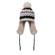 Bonnet tricoté avec oreillettes et pompon en fibre acrylique - Personnalisable avec logo - BCM Goodies