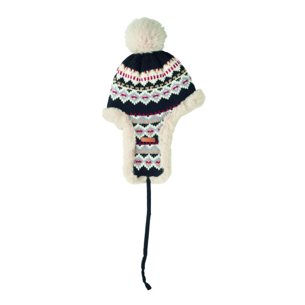 Bonnet tricoté avec oreillettes et pompon en fibre acrylique - Personnalisable avec logo - BCM Goodies