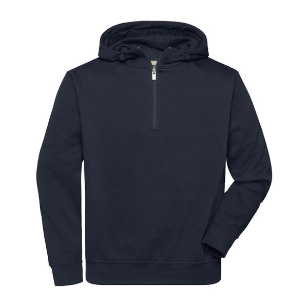 Sweat-shirt de travail à capuche unisexe en coton bio et polyester - BCM Goodies