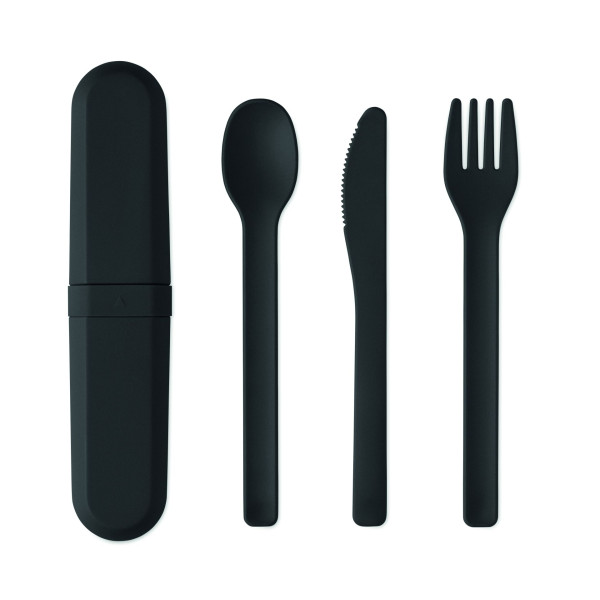 Set de couverts réutilisables avec étui en PLA de maïs - BCM Goodies