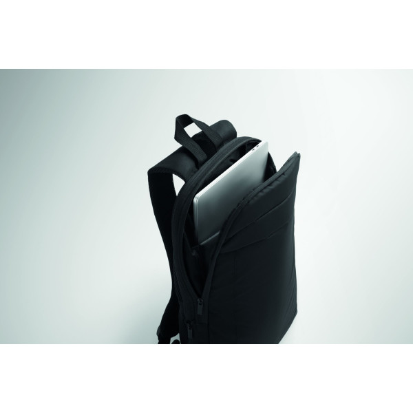 Sac à dos extensible pour ordinateur 16'' en polyester 600D RPET avec revêtement PU - Personnalisable