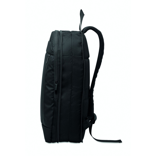 Sac à dos extensible pour ordinateur 16'' en polyester 600D RPET avec revêtement PU - Personnalisable
