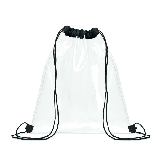 Sac à cordon transparent en EVA et PVC pour objets publicitaires personnalisables - BCM Goodies