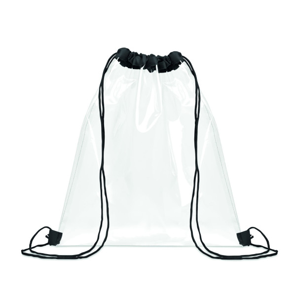 Sac à cordon transparent en EVA et PVC pour objets publicitaires personnalisables - BCM Goodies