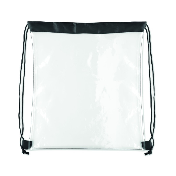 Sac à cordon transparent en EVA et PVC pour objets publicitaires personnalisables - BCM Goodies