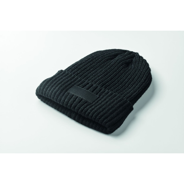 Bonnet tricoté unisexe en acrylique et polyester pour événements professionnels - Personnalisable