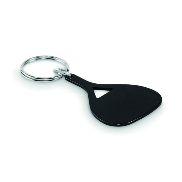 Porte-clés en forme de raquette de paddle en aluminium recyclé - Goodies pour événements d'entreprise