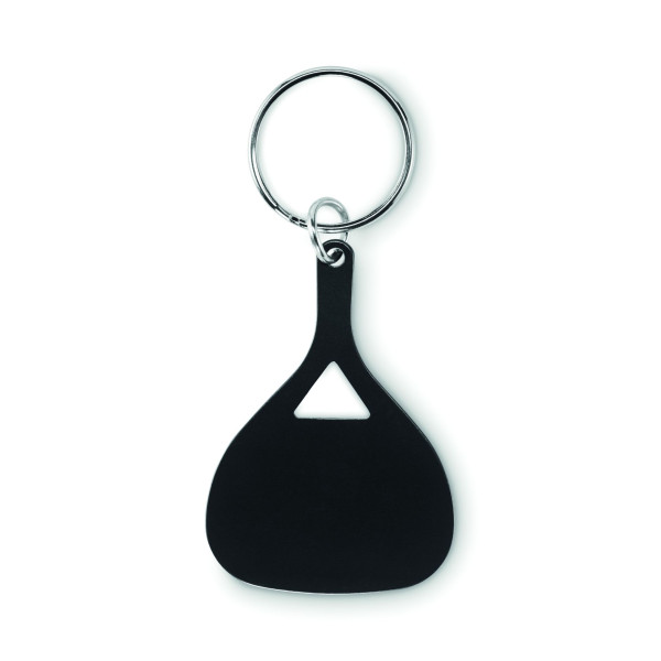 Porte-clés en forme de raquette de paddle en aluminium recyclé - Goodies pour événements d'entreprise